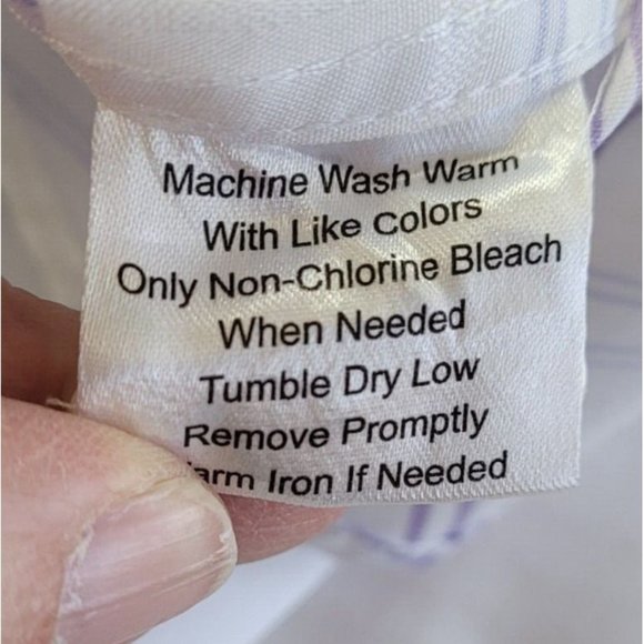 Egara Shirt Mens XXL Long Sleeve Button‎ Up Purple Windowpane Contrast Cuff - Picture 6 of 11